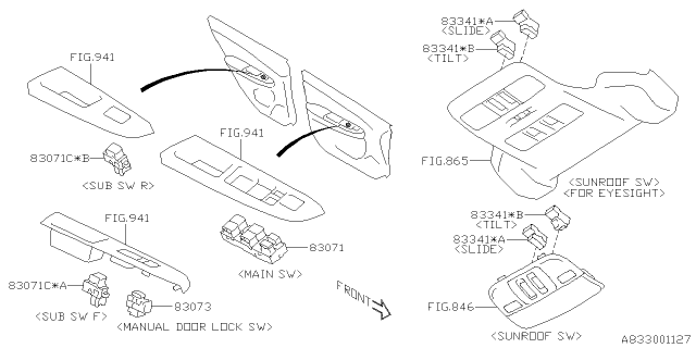 2021 Subaru WRX STI Sw Assembly P W Usa Diagram for 83071VA352