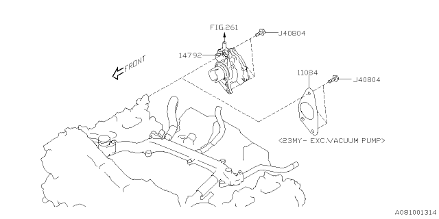 2025 Subaru Outback 4 Cyl 2.5L Onyx Emission Control - EGR Diagram 2