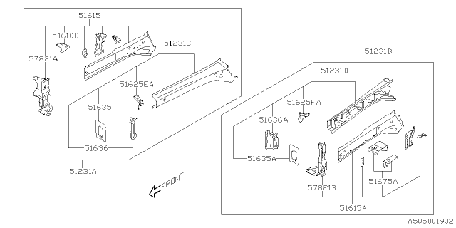 2023 Subaru WRX 4 Cyl 2.4L 6MT Base Body Panel Diagram 4