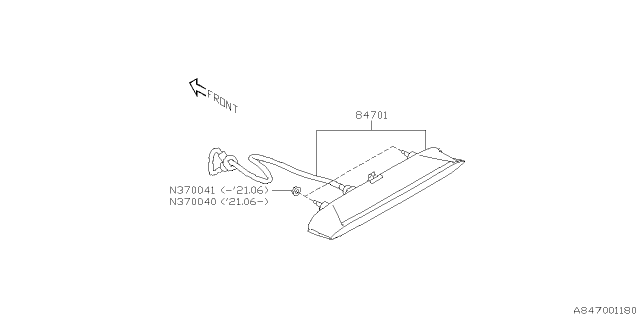2024 Subaru Forester 4 Cyl 2.5L Eyesight Lamp - High Mount Stop Lamp Diagram 2