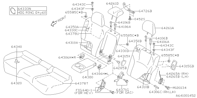 2023 Subaru Crosstrek ST COVER ASSY CUSR Diagram for 64340FL560NH