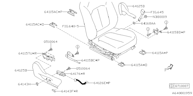 2025 Subaru Forester COVER HINGE IN RH Diagram for 64115FN080