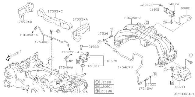 2025 Subaru Forester 4 Cyl 2.5L Premium Intake Manifold Diagram 2