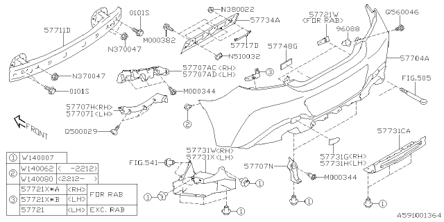 2022 Subaru BRZ BUMPER PUNCHING REXR Diagram for 57702CC520