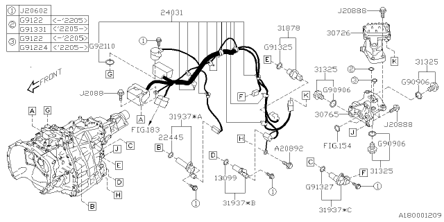 2024 Subaru Forester 4 Cyl 2.5L Premium w/Eyesight Base Shift Control Diagram 2