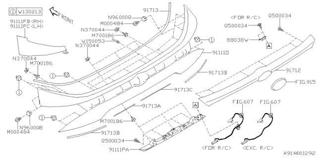 2025 Subaru Forester 4 Cyl 2.5L Base Plus Outer Garnish Diagram 13