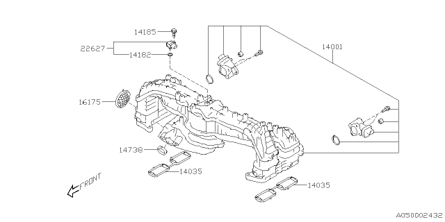2025 Subaru Forester 4 Cyl 2.5L Hybrid Sport Intake Manifold Diagram 3
