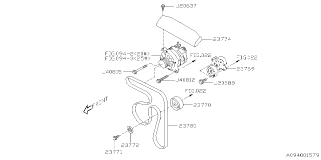 2024 Subaru Impreza 4 Cyl 2.5L RS w/Eyesight Alternator Diagram 3