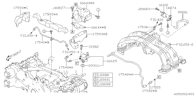 2025 Subaru Impreza 4 Cyl 2.0L Eyesight Intake Manifold Diagram 2