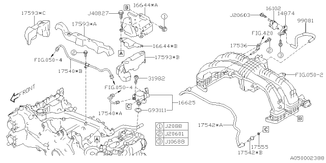 2025 Subaru Crosstrek 4 Cyl 2.0L Eyesight Intake Manifold Diagram 2