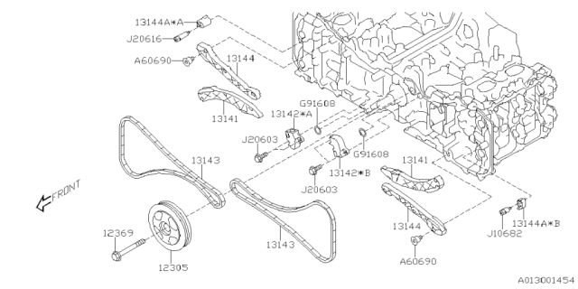 2025 Subaru Forester 4 Cyl 2.5L Premium Camshaft & Timing Belt Diagram 2