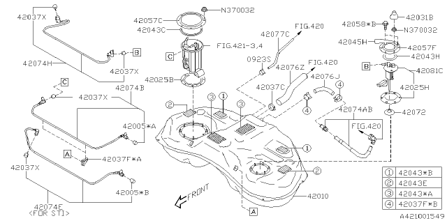 2021 Subaru WRX STI 4 Cyl 2.5L Turbo 6MT Base Fuel Tank Diagram 3