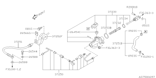 2021 Subaru WRX PIPE & CONN ASSY LHD Diagram for 37240VA010