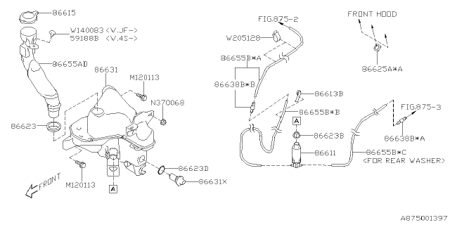 2024 Subaru Crosstrek MOTOR & PUMP ASSY Diagram for 86611FN00A