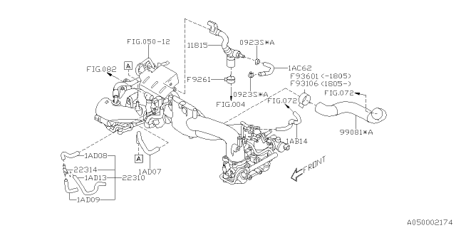 2021 Subaru WRX STI 4 Cyl 2.5L Turbo 6MT Premium Intake Manifold Diagram 5