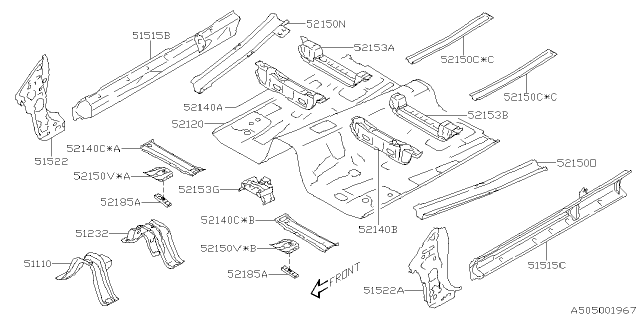 2024 Subaru Impreza 4 Cyl 2.5L RS w/Eyesight Body Panel Diagram 2