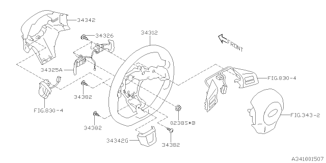 2021 Subaru WRX STI 4 Cyl 2.5L Turbo 6MT Base Steering Column Diagram 2