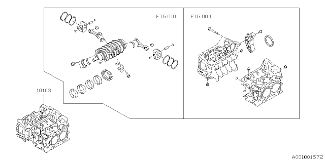 2025 Subaru Impreza 4 Cyl 2.5L RS w/Eyesight Engine Assembly Diagram 4