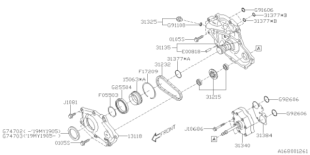 2021 Subaru WRX PUMP ASSY-OIL TM Diagram for 31340AA802