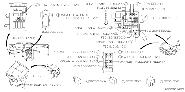 2024 Subaru Forester 4 Cyl 2.5L Sport w/Eyesight Electrical Parts - Body Diagram 3