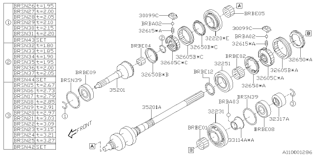 2022 Subaru BRZ 4 Cyl 2.4L 6MT Limited Manual Transmission Assembly Diagram 8