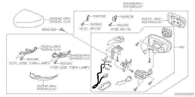 2025 Subaru Crosstrek COVER CAP REPAIR LH Diagram for 91059FN00A