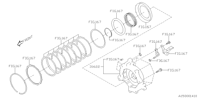 2023 Subaru Impreza 4 Cyl 2.0L CVT Eyesight Wagon Automatic Transmission Assembly Diagram 3