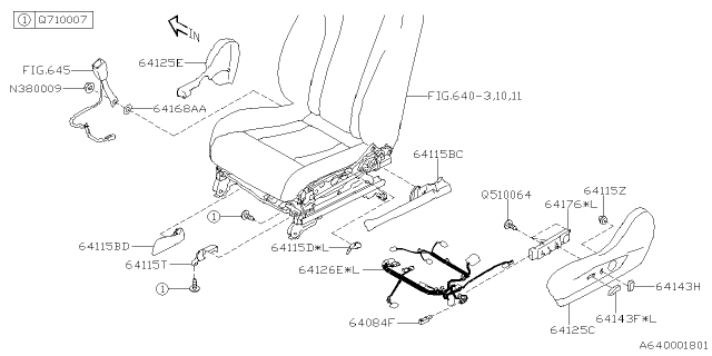 2025 Subaru Outback 4 Cyl 2.4L R Onyx Front Seat Diagram 6