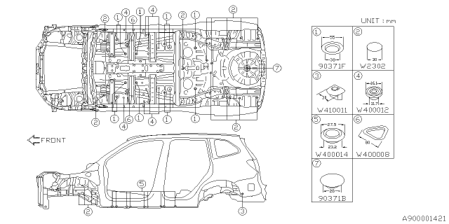 2024 Subaru Forester 4 Cyl 2.5L Premium w/Eyesight Base Plug Diagram 4