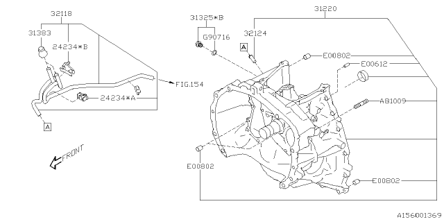 2024 Subaru Crosstrek CASE ASSY-CONV Diagram for 31220AA480