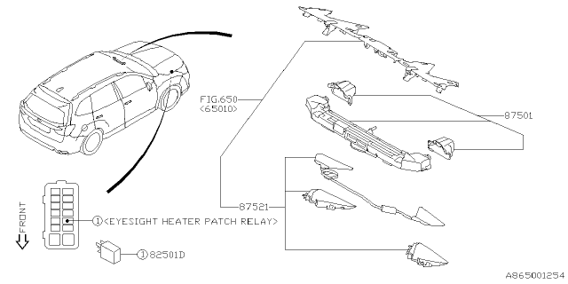 2024 Subaru Forester 4 Cyl 2.5L Premium w/Eyesight Base ADA System Diagram 2
