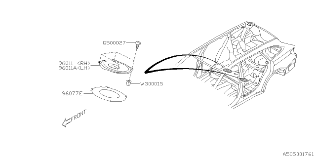 2025 Subaru Outback 4 Cyl 2.5L Base Body Panel Diagram 3