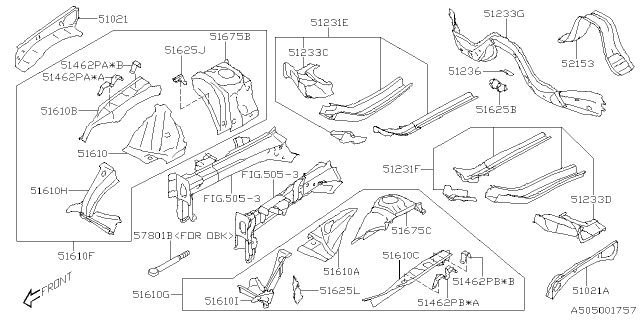 2025 Subaru Outback 4 Cyl 2.5L Base Body Panel Diagram 11