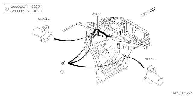 2023 Subaru Crosstrek 4 Cyl 2.0L 6MT Base Wiring Harness - Main Diagram 3