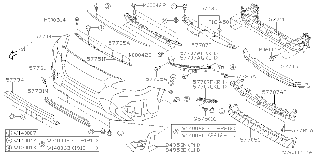 2023 Subaru Crosstrek Cover Fog F HEV LH Diagram for 57731FL910