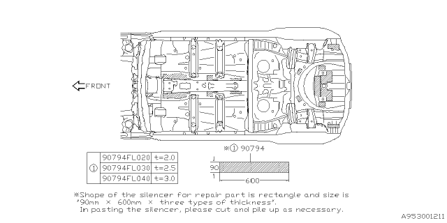 2024 Subaru Crosstrek 4 Cyl 2.5L Wilderness ES(4S) Silencer Diagram 3
