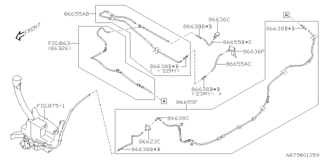 2025 Subaru Outback 4 Cyl 2.5L Base Windshield Washer Diagram 2