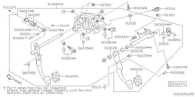 2021 Subaru WRX STI 4 Cyl 2.5L Turbo 6MT Base Pedal System Diagram 2