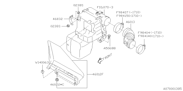2021 Subaru WRX STI 4 Cyl 2.5L Turbo 6MT Premium Air Cleaner & Element Diagram 2