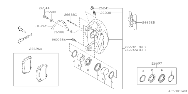 2024 Subaru WRX 4 Cyl 2.4L 6MT TR w/Eyesight Rear Brake Diagram 3