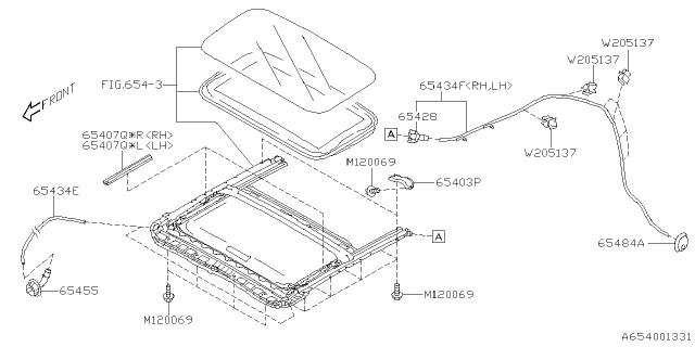 2025 Subaru Crosstrek GROMMET S/R DRAIN Diagram for 65455SL02A