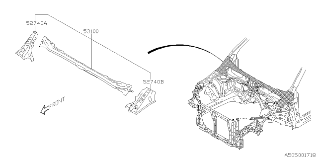 2024 Subaru Forester 4 Cyl 2.5L Premium w/Eyesight Body Panel Diagram 6
