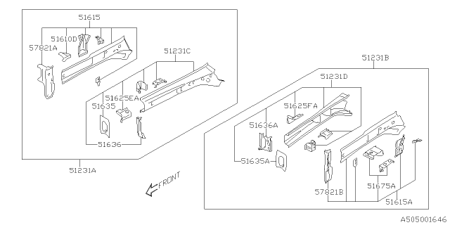 2022 Subaru Crosstrek 4 Cyl 2.0L CVT Eyesight Body Panel Diagram 5