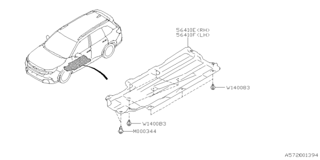 2025 Subaru Forester 4 Cyl 2.5L Premium Under Cover & Exhaust Cover Diagram 3