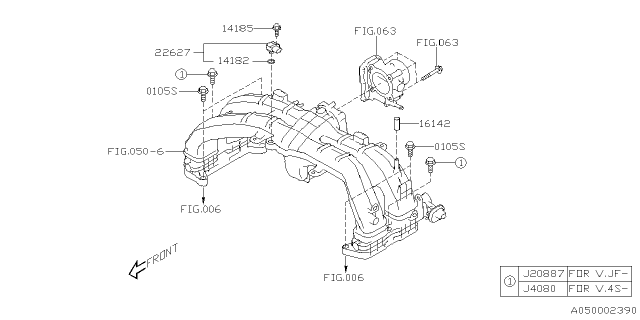 2024 Subaru Crosstrek 4 Cyl 2.5L Limited w/Eyesight(4S) Intake Manifold Diagram 6