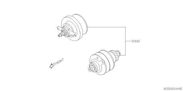 2025 Subaru Ascent PULLEY AY PRI & SEC Diagram for 31012AA130
