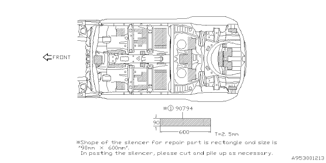 2024 Subaru Crosstrek 4 Cyl 2.5L Wilderness ES(4S) Silencer Diagram 2