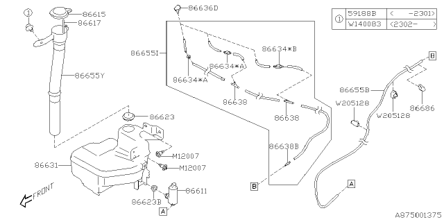 2023 Subaru BRZ MOTOR & PUMP ASSYSOP Diagram for 86611VC000