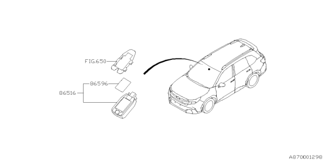 2025 Subaru Forester 4 Cyl 2.5L Limited Base Wiper - Windshilde Diagram 2