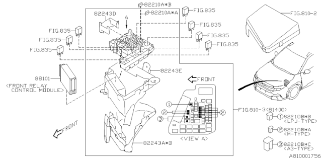 2025 Subaru Forester SLOW BLOW FUSE Diagram for 82211AL020